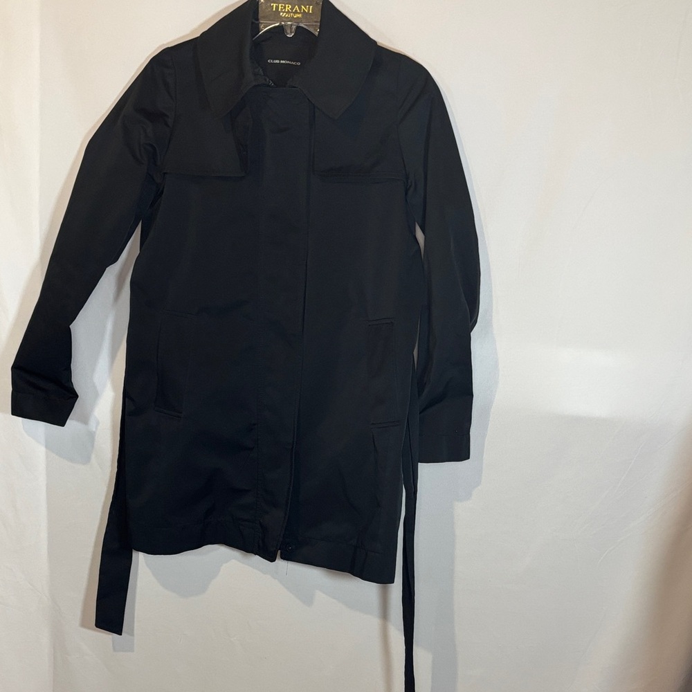 Club Monaco black utility Trench Coat